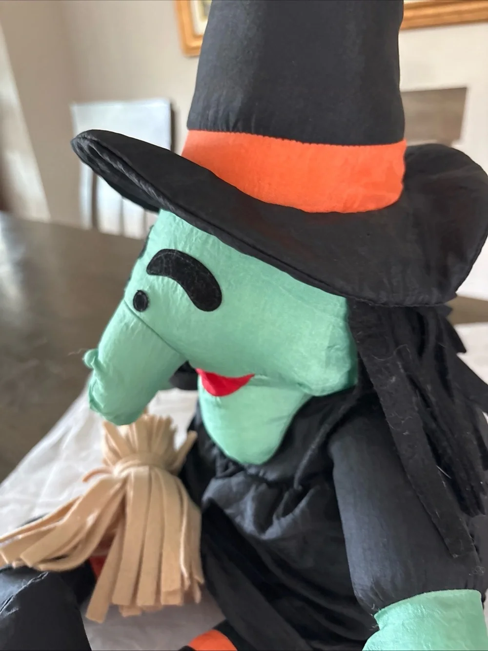 Vintage 1993 International Silver Co Puffy Nylon Witch Broom Stick